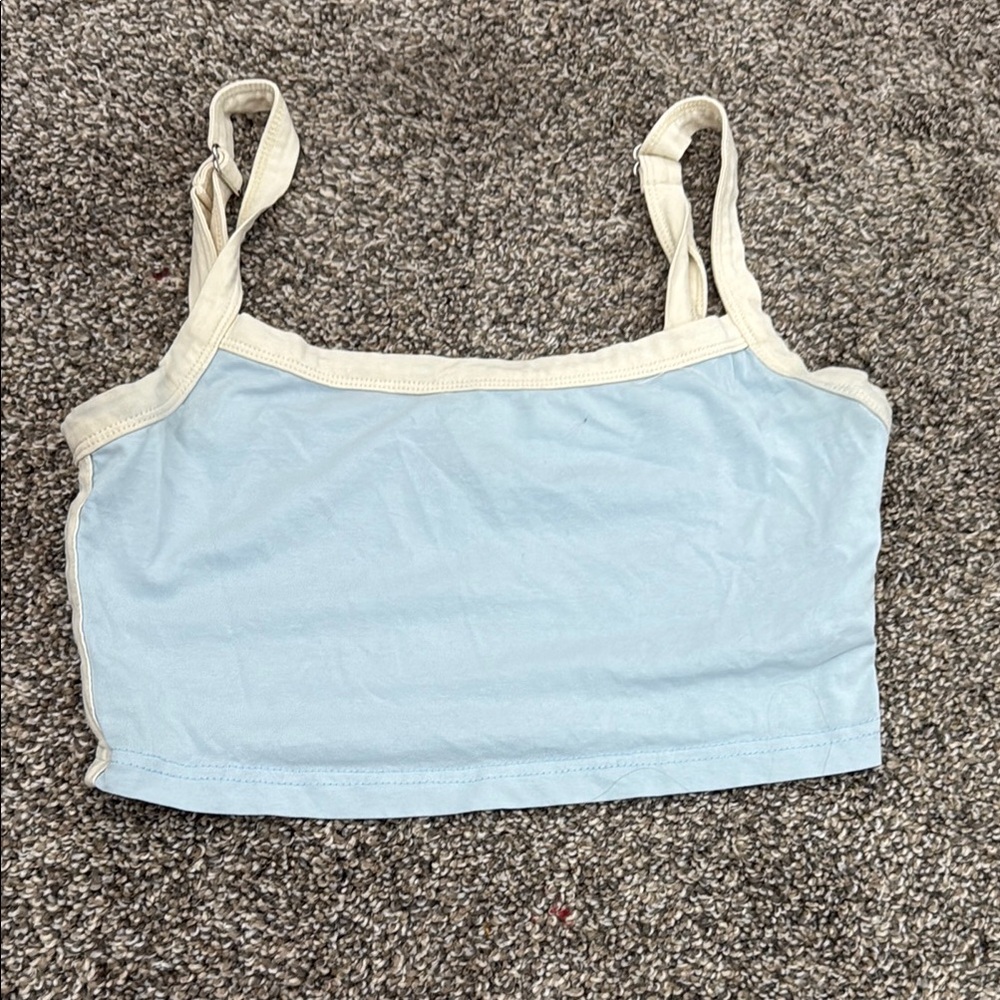 SHEIN Blue and Cream Tank Top